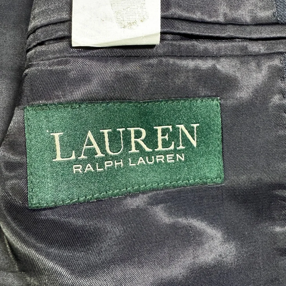 Lauren Ralph Lauren Mens 48R Wool Blazer Sport Coat Jacket Blue 2 Button 48 R